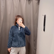 UNIQLO Japanese Single Womens Clothing 24 Autumn And Winter Long Fleece Fleece Zipper Jacket Long Sl