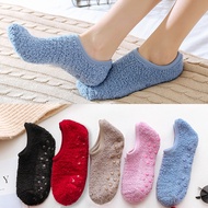 Autumn Winter Non-slip Floor Socks / Furry Sleeping Floor Socks /  Coral Fleece Home Casual Boat Soc