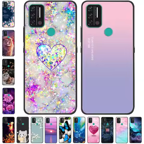 Soft Print Cover For Umidigi A9 Pro Case Silicone Protector Black Covers for Umidigi A7 Pro Lovely C