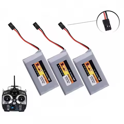 1-3PCS 3.7V 4400mAh 8C Battery For GRAUPNER MZ-18 MZ-24 Remote Controller Mz18/MZ24 Model Aircraft R