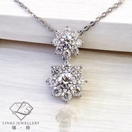 ［Real Moissanite］Can Pass Diamond Test 18K Gold All Moissanite Double Sunflower Necklace Pendant MNG