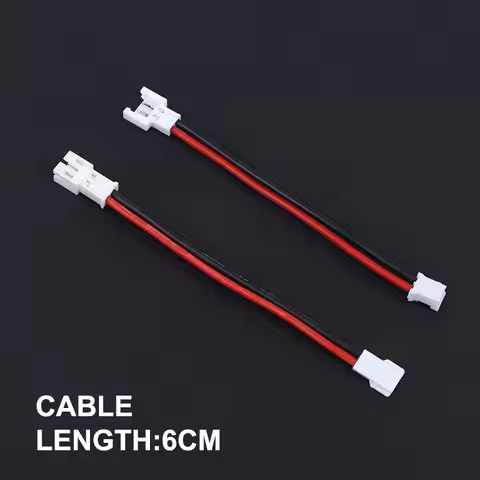 5Pcs PH2.0 Male/Female To MX2.54mm Lithium Battery Conversion Cable 24AWG Length 5cm Silicone Wire