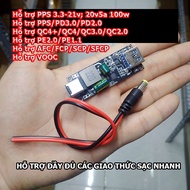 Mạch sạc nhanh 100w công suất cao Hỗ trợ đầy đủ các giao thức sạc nhanh SCP FCP QC4.0 pd3.0