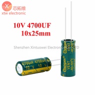 (10Pcs) Aluminium Electrolytic Capacitor 10V4700UF Computer Motherboard Capacitor 10x25mm 4700UF 10V