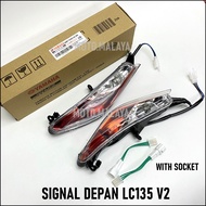 YAMAHA OREN FLASHER LIGHT SET LC135 V2 SIGNAL LAMP SIGNAL DEPAN ORANGE 135LC NEW LAMPU SIGNAL DEPAN 