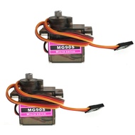 Maxmoral 2pcs MG90S 9g Metal Gear Micro Tower Pro Servo Upgraded SG90 Digital Micro Servos for RC Ve