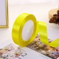Plain colored silk ribbon 1cm - length 22-25cm, decorative ribbon