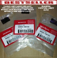 (ISI 3) 90605-166720 KLIP CLIP KAMPAS GANDA VARIO 125 150 160 PCX ADV BEAT SPORTY ESP SCOOPY REVO 11