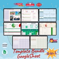 Google Sheet Template Bundle Minimalist | Resolution Tracker | Habit Tracker | Money Tracker | Plann