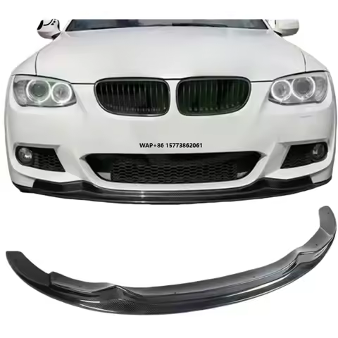 Carbon Fiber Front Bumper Split Lip Spoiler for 3 Series E92 LCI 325i 335i M Tech 2010-2012