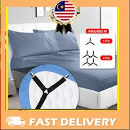 Buy &amp; Enjoy 1@4pcs Triangle Bed Sheet Mattress Holder Grippers Fastener Clips Non-Slip Bedsheet/Topper/