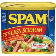 Daging Kaleng Import Canned Meat / Hormel Spam Pork & Ham 340 Gr Varian Hot & Spicy 25% Less Sodium