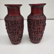 Antique Magazine Retro Distressed Resin Imitation Mahogany Hundred Sons Birthday Vase Antique High-v