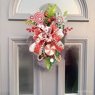 Holiday Wreath Flower Candy Doors Windows Christmas Grass Trees Simulation Decorative Wreaths Handic