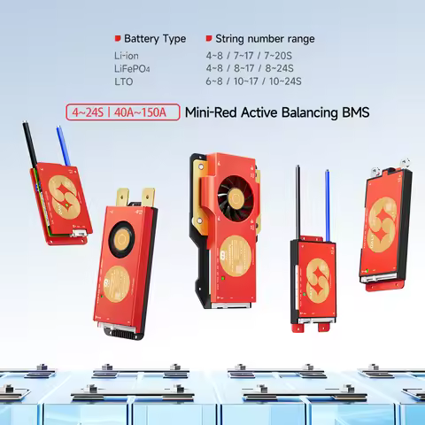 Daly Smart BMS 4S 7S 8S 24S 16S 17S 4S 40A 60A 100A 150A 1A Active Balance BMS for lifepo4 with wifi