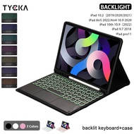 TYCKA Touchpad Keyboard Case for iPad 10.2" 9th Gen 2021/8th Gen 2020/7th Gen 2019 10.9'' Air4/Air5 2021/2020 Pro 11'' Blacklight Keyboard Leather Cover