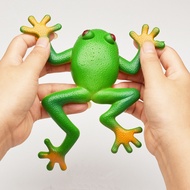 【In stock】Squishy Antistress Simulation Stretchable Rubber Frog Model Spoof Vent Toys Creative Tricky Vent Frog Toy