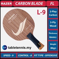 Razer L-9 FL Table Tennis Carbon Blade Bats Racket Papan Ping Pong Karbon L9 Long Handle FL