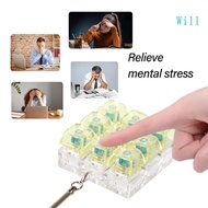 Will Mini 9 Key Keyboard Clicks Toy Keychain Mechanical Switches Tester For Training And Travel Comp