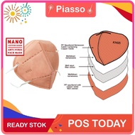 READY STOK 🔥 PIASSO 1PC 5 LAYERS 3D NANO COPPER OXIDE 5PLY KN95 MASK REUSABLE NON MEDICAL H0037