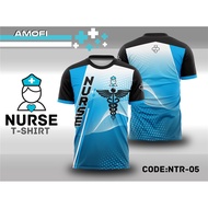 【Ready Stock】Philippines Nurse medical treatment uniform Full Sublimation Nurse t shirt for women Ov