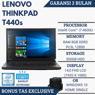 LAPTOP LENOVO ThinkPad i7-4600U RAM 8GB HDD 500GB LAYAR 14"FHD BACKLIT KEYBOARD WINDOWS 10 -T440S