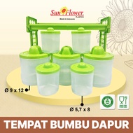 YUKI Spice Rack Sun FlowerYUKI Kitchen Spice Rack Plastic Spice Rack Plastic Spice Rack/ Stacked Spi