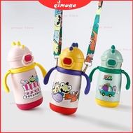 Tyrannosaurus Kids Thermos Cup 316 Baby Learn Drinking Cup Stainless Steel Handle Water Cup Straw Cu