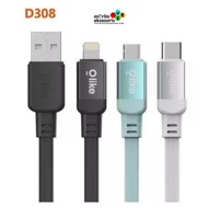 Olike Data Cable D308 & D309 PD2. 4A Fast Charging Cable Micro, Type C