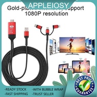 2K 3in1 Micro USB Type C To HDMI Adapter Cable TV HDTV bluetooth