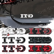 Car Front Grille Emblem GTI Logo 3D Metal Body Rear Trunk Badge Sticker For Jetta Tiguan Touran Pass