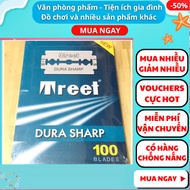 Lưỡi lam cạo râu chính hảng siêu mỏng siêu bén dao lam cực bén lướt nhẹ cạo êm vỉ dao lam treet xanh