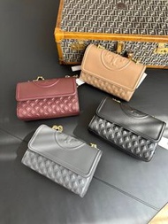 代清 全新 4色 Tory Burch Fleming 菱格鏈條包