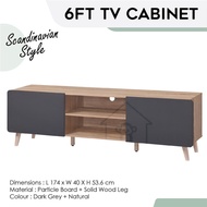 KABINET TV 6 KAKI/RAK TV/TV CABINET 6FT / HALL CABINET/TV RACK/TV CONSOLE/TV STAND/MEDIA STORAGE CAB