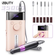 INBUTY Electric Nail Lathe Polisher 35000RPM Nail Drill Machine for Acrylic Gel Nails File Grinding Manicure Pedicure Tools