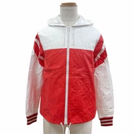 全新未使用 ▼ CELINE 2W546323Q 背面Logo褶皺連帽拉鍊防風外套 白色RED34碼 義大利製造 正品 男士 含衣架