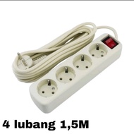 STOP KONTAK KABEL COLOKAN 3/4/5 LUBANG 1.5/5 METER SNI 733