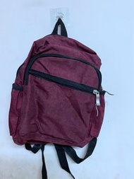 超輕量紅色 後背包 小包包 登山 外出使用 戶外遊玩使用 多拉鍊 暗紅色 近全新