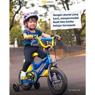 Sepeda Anak Perempuan &amp; Laki Wimcycle Bugsy Ukuran 12 Inch Keranjang