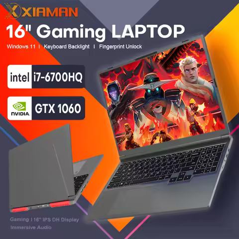 Xiaman 16" Gaming Laptop intel Core i7-6700HQ GTX 1060 IPS 1920*1200 Notebook PC 16GB DDR4 1TB SSD W