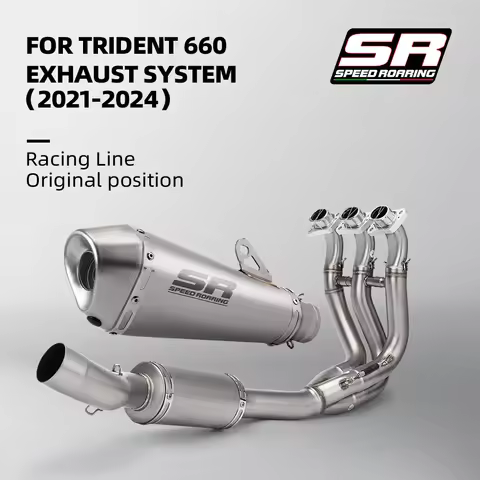 Motocicleta Exhaust Silenciador Sistema Completo, Triunfo, Trident, Tiger 660, Esporte, 2021, 2022, 
