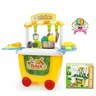 Kids Toys - Kitchen Table Trolley Diner Cook Kitchen Cooking Play Set