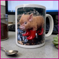 Hog Coffee Mug 350ml Cute Hog Ceramic Funny Hog Drinkware Camping Coffee Mugs for Cold Weather Outdo