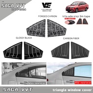 Vemart new saga vvt 2016-2023 carbon fiber triangle louver window cover mustang accessories mc1 mc2