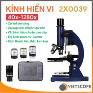 Kính Hiển Vi 40x-1280x Phóng Đại Cao Dành Cho Học Sinh - Kính Hiển Vi Quang Hoc Cỡ Lớn 2X0039 Có Túi