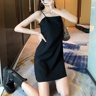 Gaun suspender seksi stail Perancis skirt pinggang tinggi jenis pendek wanita