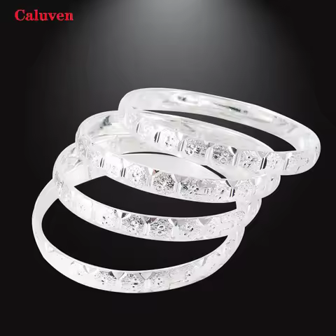 Dubai Silver Bangles High Quality Women Bride Jewelry Gold Color Ethiopian Indian bangle African Mid