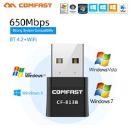 BT+WiFi 650Mbps Dual Band 2.4G&5.8G WiFi Adapter BT 4.2 Dongle Wireless Network Card Support Windows