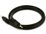 Monoprice Audio Cable - 3 Feet - Black | Premium 3.5mm Stereo Male to 3.5mm Stereo Male 22AWG, Gold