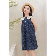 Leah - LEAH Babydoll Baby Girl Design Dress with Lotus Neck Cute and Pretty for Children 3,4,5,6,7,8